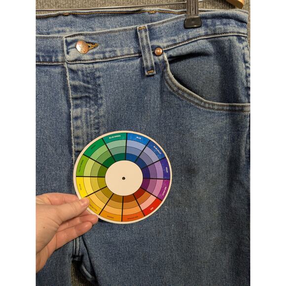 Wrangler Cowboy Cut Jeans Mens 38x34 Original Fit Active Flex Destroyed 13MAFGK - Picture 8 of 14